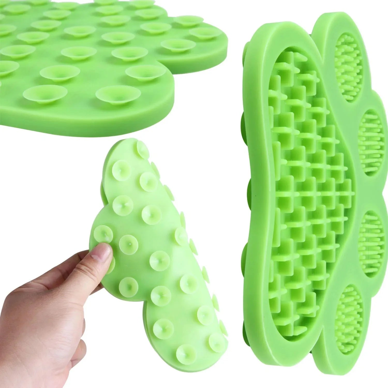 Dog Silicone Licking Pad Paw Shape Pet Slow Food Mat With Suction Cup Slow Food Pet Cat Dog Licking Mat