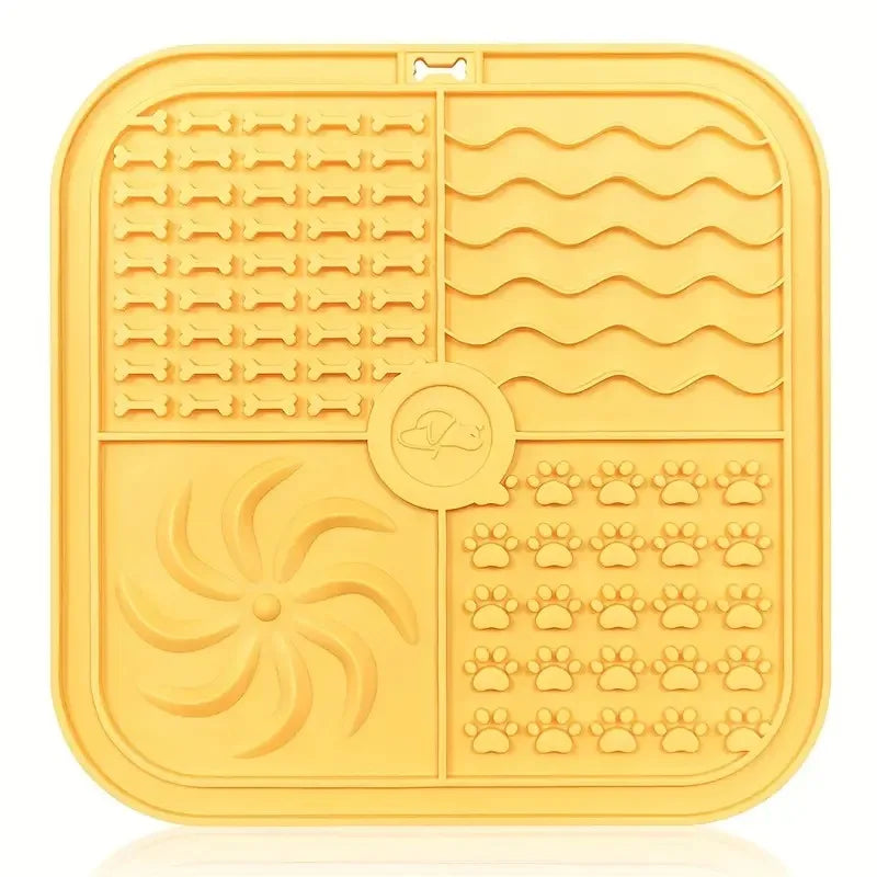 Silicone Slow Feeder Mat Pet Lick Pet Slow Food Plate Bathing Distraction Silicone Dog Sucker Food Training Dog Feeder Supplies