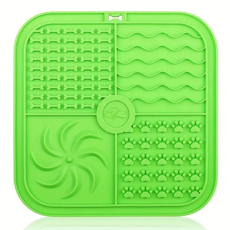 Silicone Slow Feeder Mat Pet Lick Pet Slow Food Plate Bathing Distraction Silicone Dog Sucker Food Training Dog Feeder Supplies