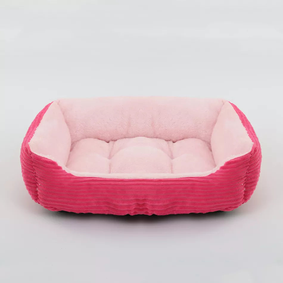 Bed for Dog Cat Pet Square Plush Kennel Medium Small Dog Sofa Bed Cushion Pet Calming Dog Bed House Pet Supplies Winter