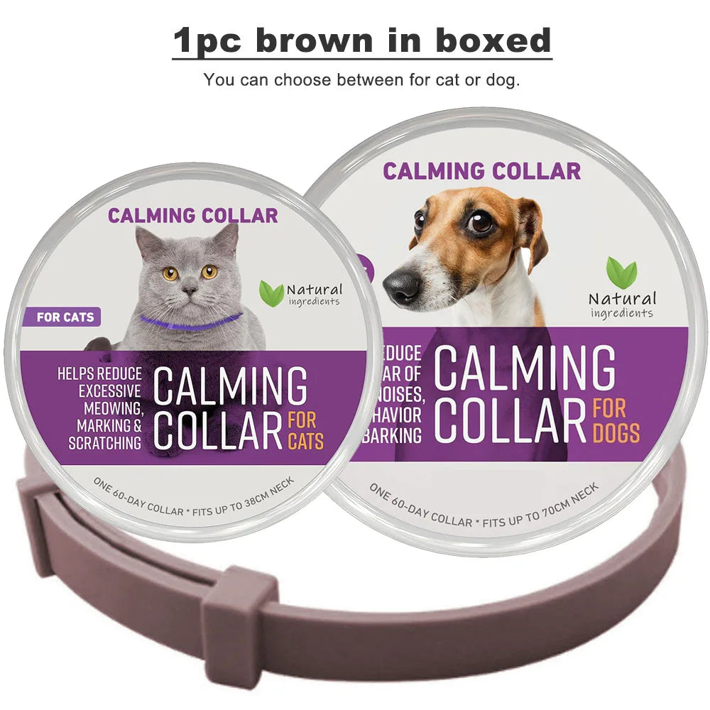 Pet Calming Collar for Cats Effective Relief Reduce Anxiety Stress Pheromones Relaxing Breakaway Collar for Kittens Puppies Dogs