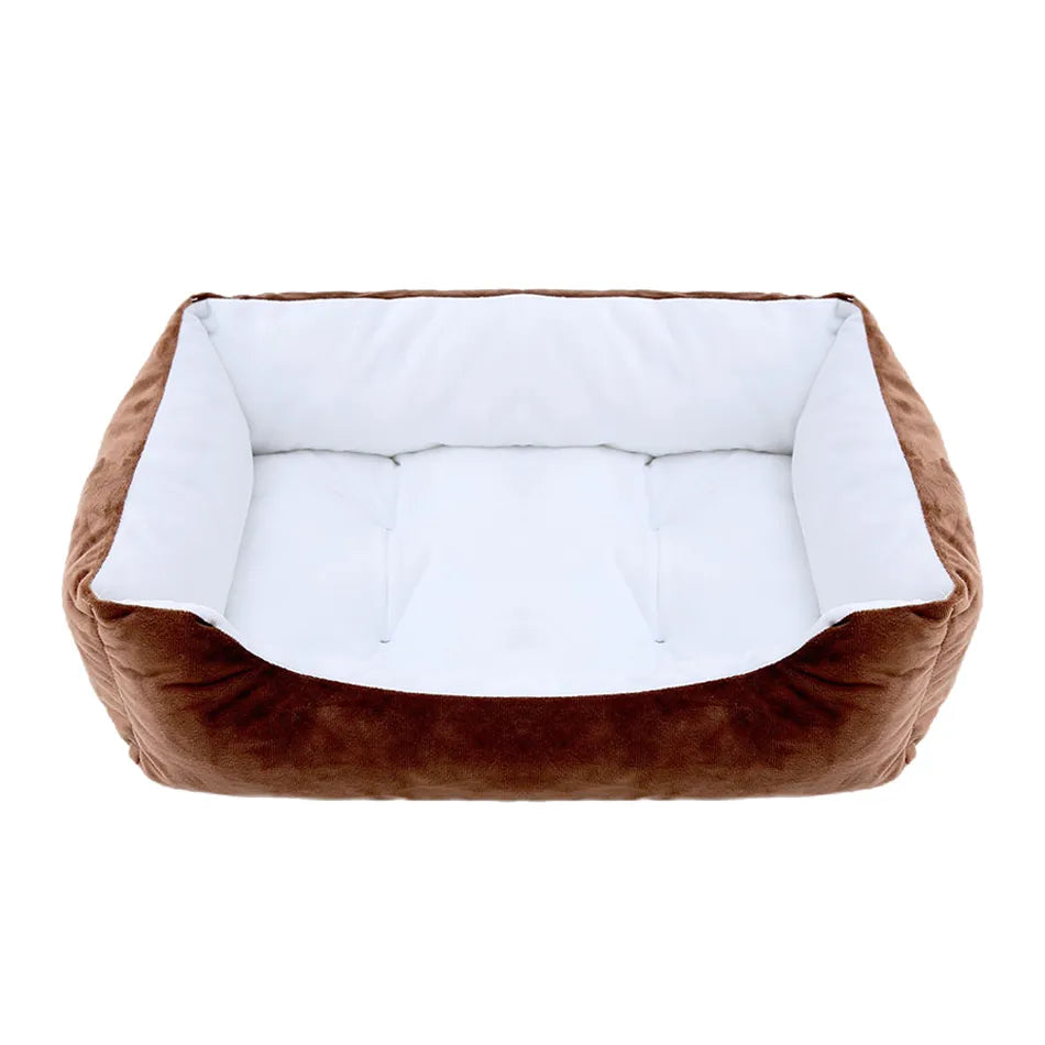 Bed for Dog Cat Pet Square Plush Kennel Medium Small Dog Sofa Bed Cushion Pet Calming Dog Bed House Pet Supplies Winter