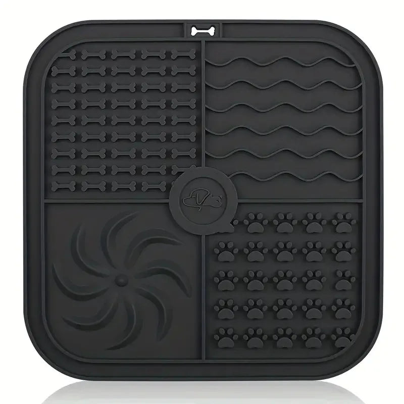 Silicone Slow Feeder Mat Pet Lick Pet Slow Food Plate Bathing Distraction Silicone Dog Sucker Food Training Dog Feeder Supplies