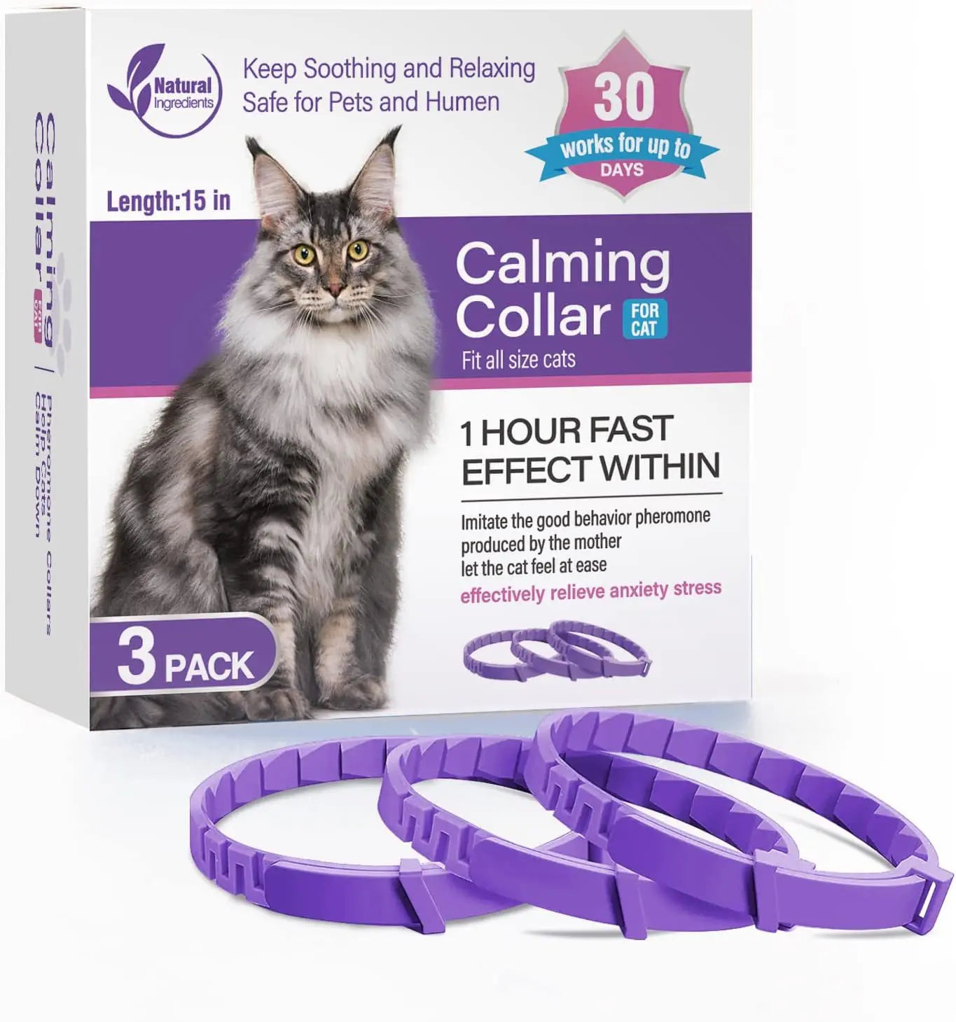 3/4 Pc Dogs Calming Pheromone Collars Cats Relieve Anxiety Adjustable Comfortable Collar for Puppy Kitten Large Pets Accessories