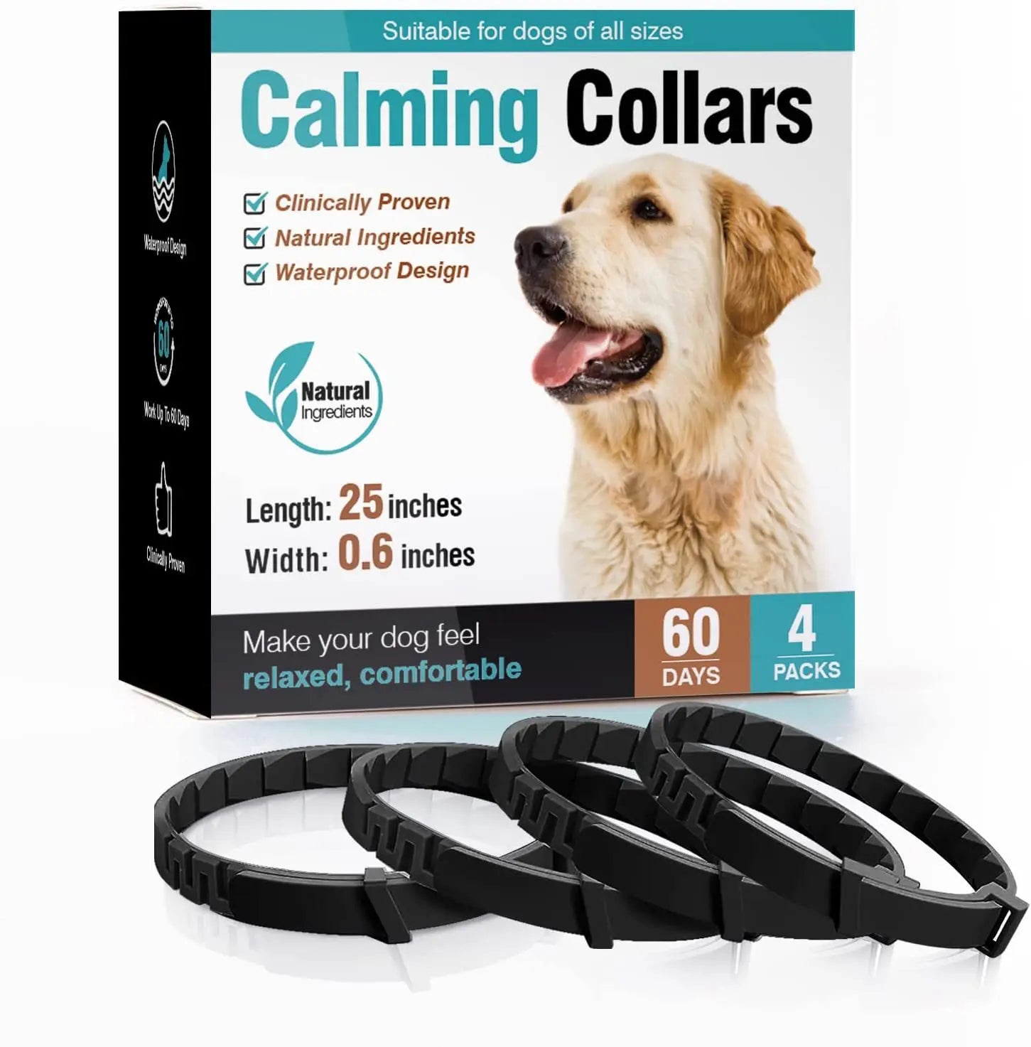 3/4 Pc Dogs Calming Pheromone Collars Cats Relieve Anxiety Adjustable Comfortable Collar for Puppy Kitten Large Pets Accessories