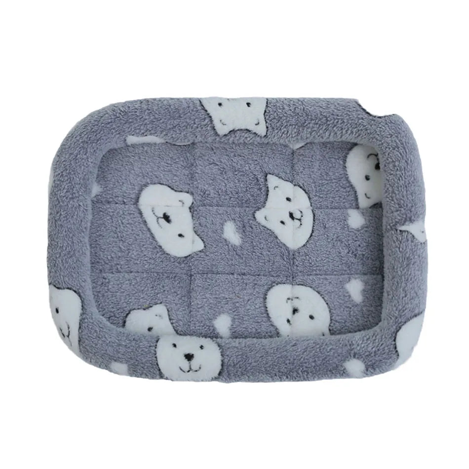 Soft Plush Square Dog Bed Mat Beds for Dogs Cat Small Medium Large Pet Sleep Calming Pad Cat Dog Bed Cushion Pet Supplies