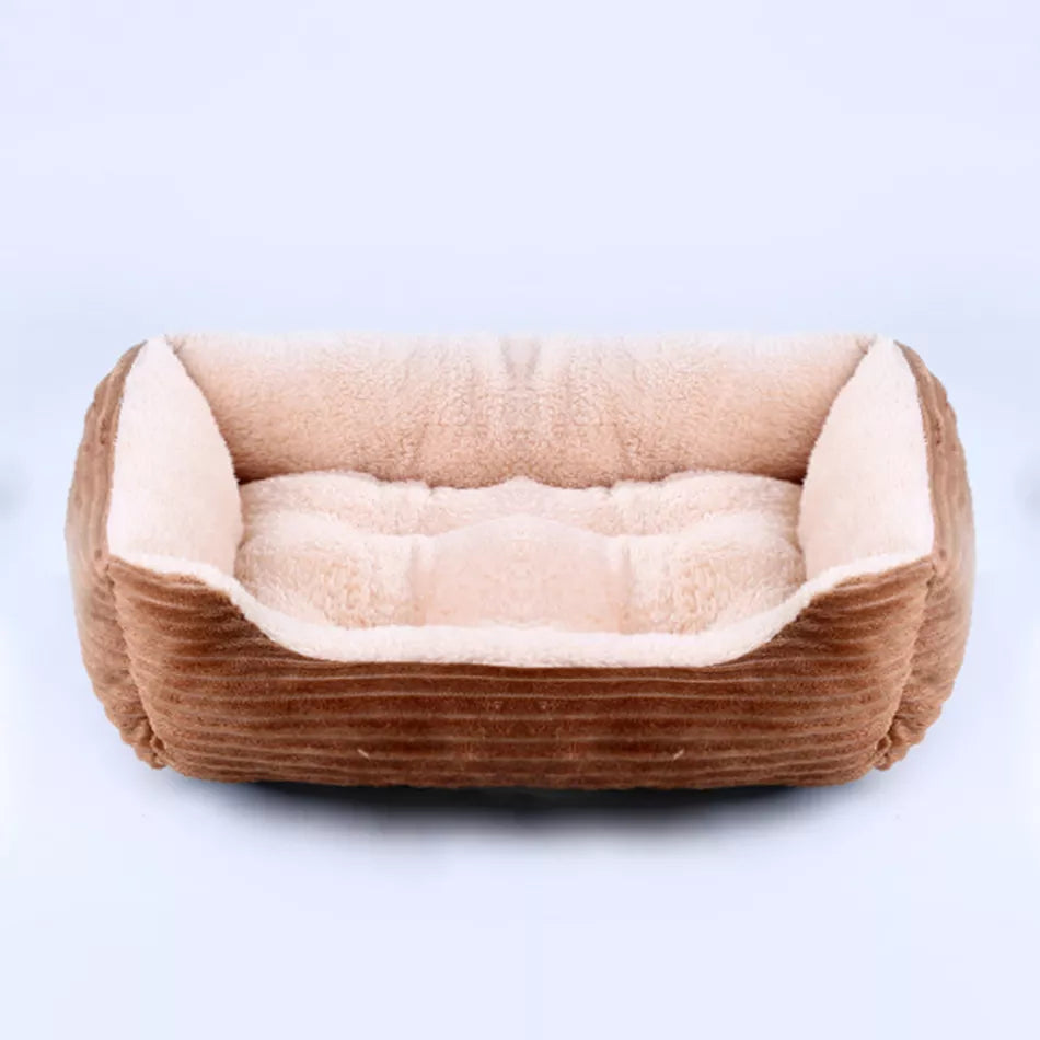Bed for Dog Cat Pet Square Plush Kennel Medium Small Dog Sofa Bed Cushion Pet Calming Dog Bed House Pet Supplies Winter