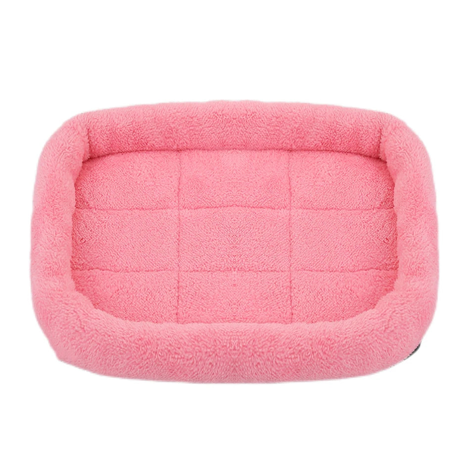 Soft Plush Square Dog Bed Mat Beds for Dogs Cat Small Medium Large Pet Sleep Calming Pad Cat Dog Bed Cushion Pet Supplies