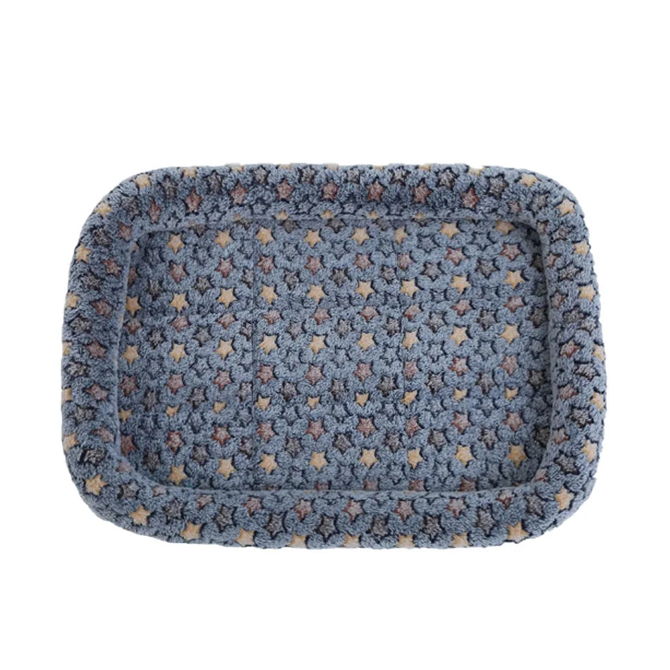 Soft Plush Square Dog Bed Mat Beds for Dogs Cat Small Medium Large Pet Sleep Calming Pad Cat Dog Bed Cushion Pet Supplies