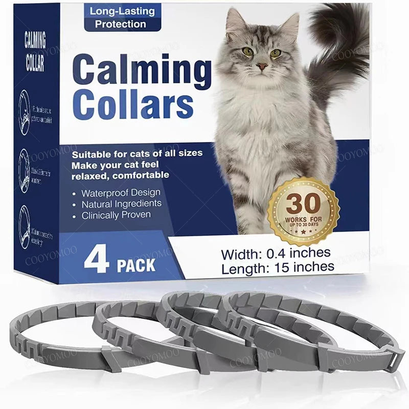 3/4 Pc Dogs Calming Pheromone Collars Cats Relieve Anxiety Adjustable Comfortable Collar for Puppy Kitten Large Pets Accessories