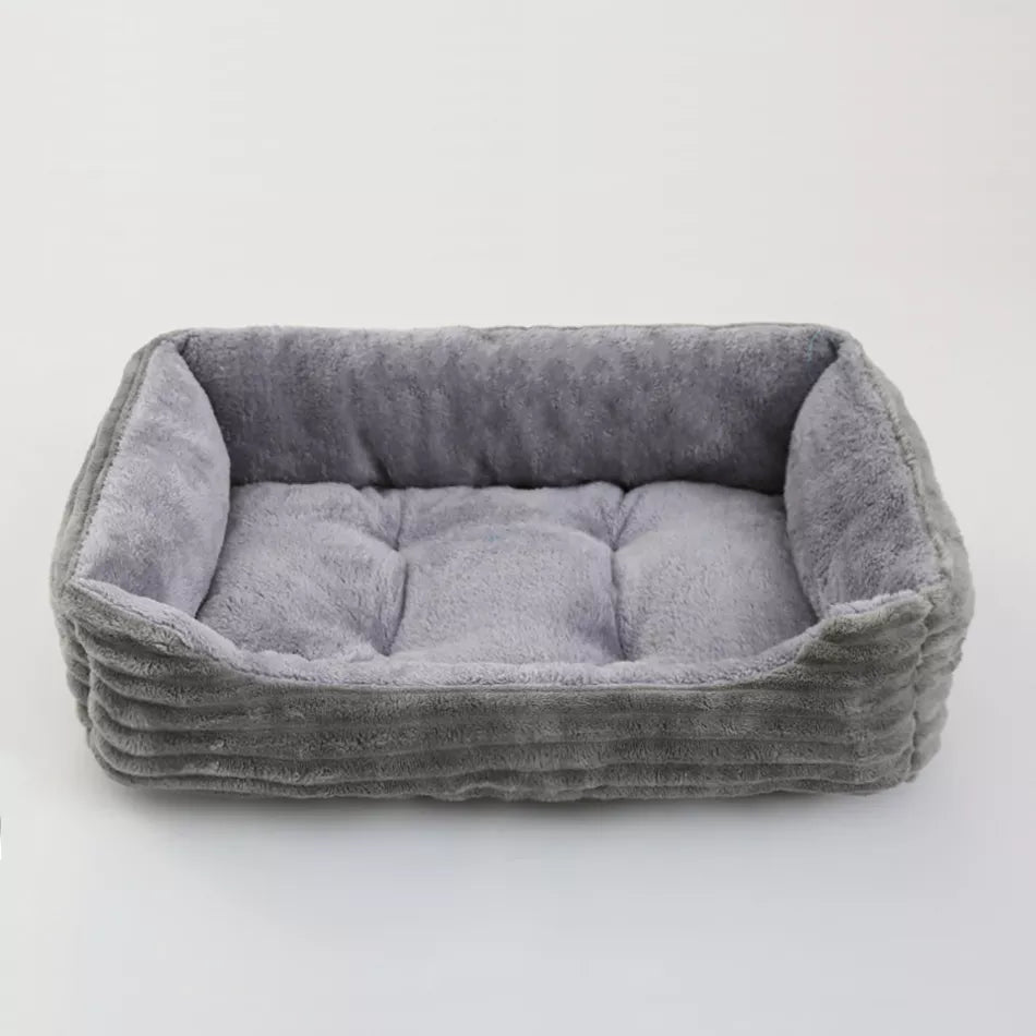 Bed for Dog Cat Pet Square Plush Kennel Medium Small Dog Sofa Bed Cushion Pet Calming Dog Bed House Pet Supplies Winter